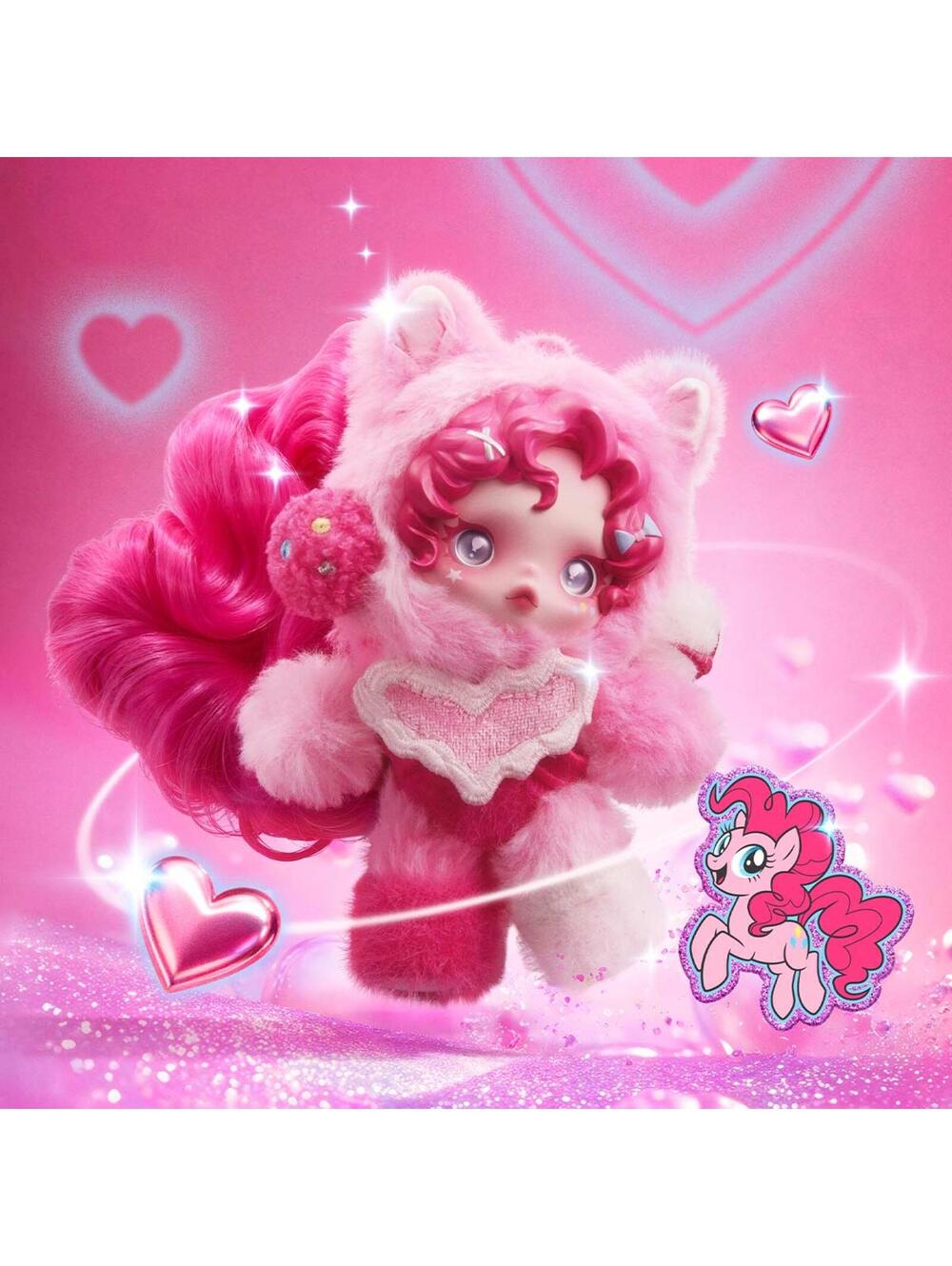 Skullpanda My Little Pony Pinkie Pie Plush Confirmed Blind Box PopMart Pendant